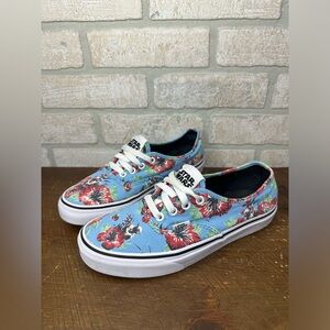 🔥 VANS x Star Wars YODA Aloha Floral Baby Blue Shoes Women’s Size 7.5 - 0226